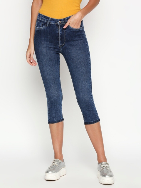 

PURPLE WATER Women Blue Denim Capris