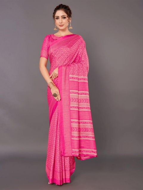 

KALINI Magenta & White Art Silk Saree