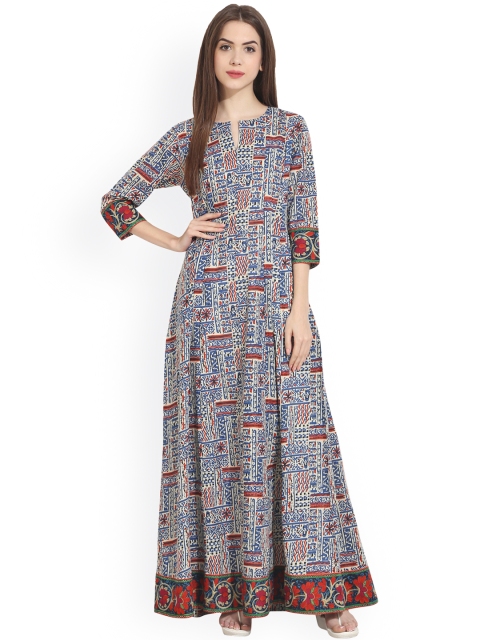 

Nayo Women Multicoloured Printed A-Line Kurta, Multi