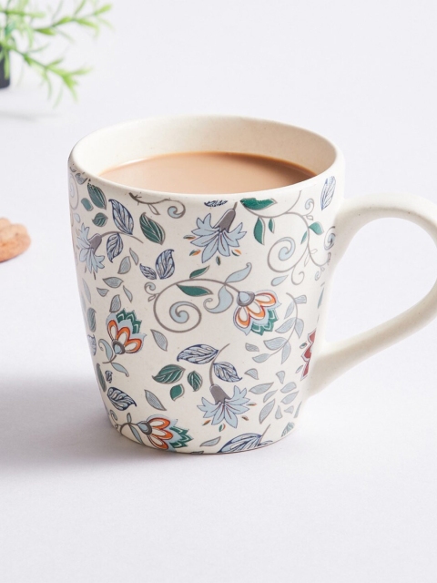 

Home Centre White & Blue Printed Bone China Glossy Mug 240ml