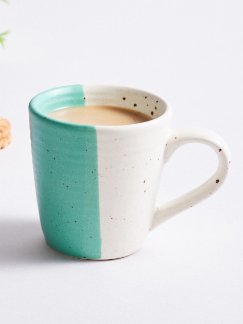 

Home Centre Green & White Colourblocked Fiesta Stoneware Matte Mugs