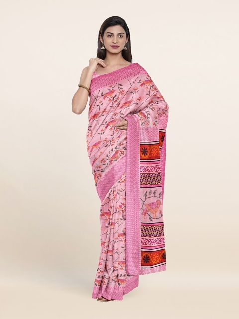 

Pothys Pink Floral Printed Saree