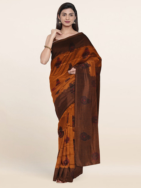 

Pothys Brown Floral Saree
