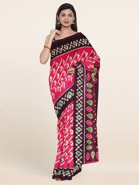 

Pothys Pink & White Striped Saree