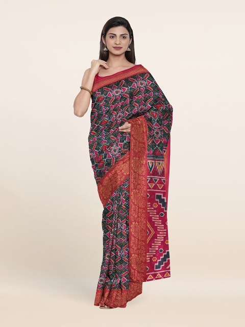 

Pothys Green & Pink Printed Saree