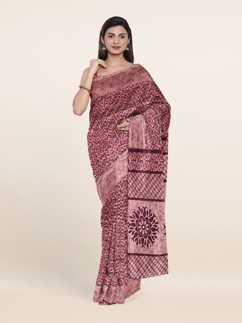 

Pothys Brown & Black Floral Saree