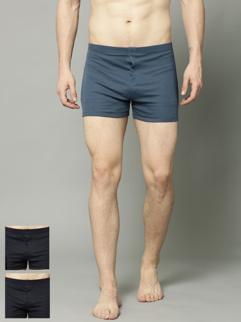 

Marks & Spencer Men Pack of 3 Trunks 8170V, Navy blue