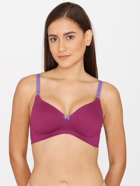 

Rosaline by Zivame Purple Bra Lightly Padded T Shirt Bra