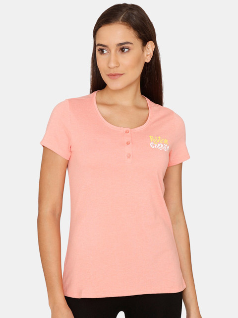 

Rosaline by Zivame Pink Solid Top