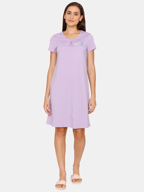 

Rosaline by Zivame Women Purple Nightdress