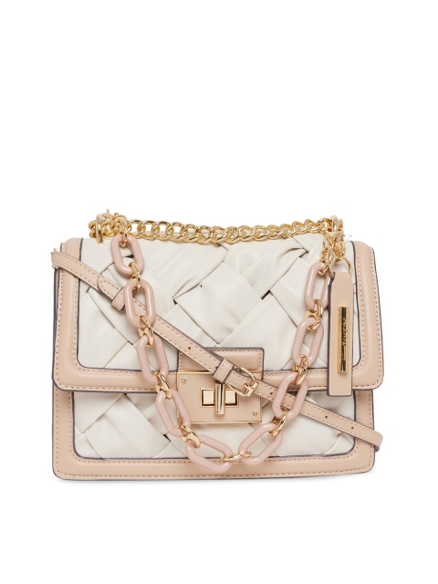 

ALDO Beige Structured Handheld Bag with Quilted