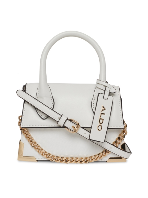 

ALDO White Shopper Shoulder Bag with Tasselled