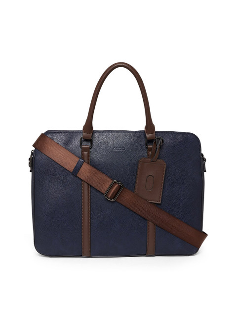 

ALDO Women Navy Blue PU Laptop Bag