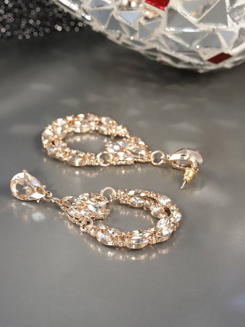 

YouBella Gold-Toned Contemporary Drop Earrings