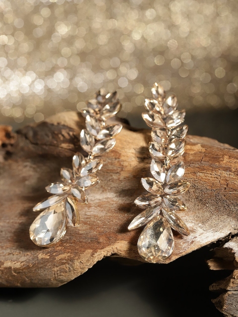 

YouBella Gold-Toned Contemporary Drop Earrings