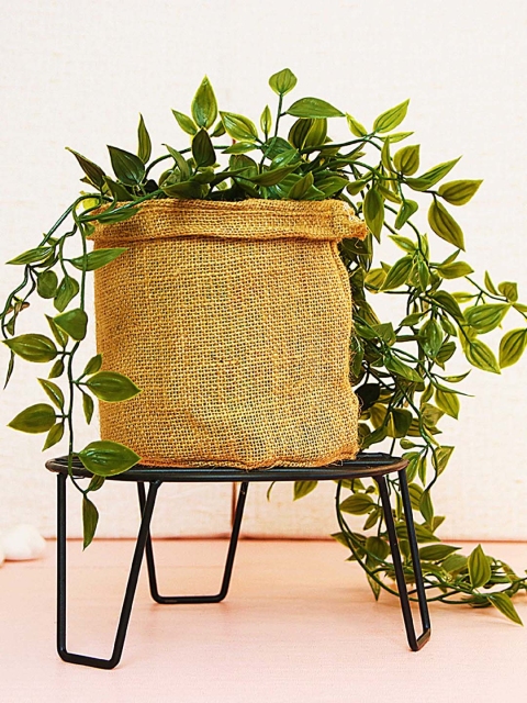 

Leafy Tales Set of 7 Black Solid Round Iron Planter Stands