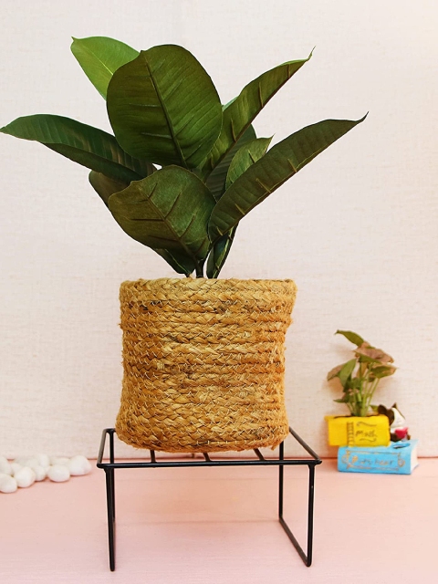

Leafy Tales Set Of 3 Black Solid Square Iron Indoor/Outdoor Plant Stand