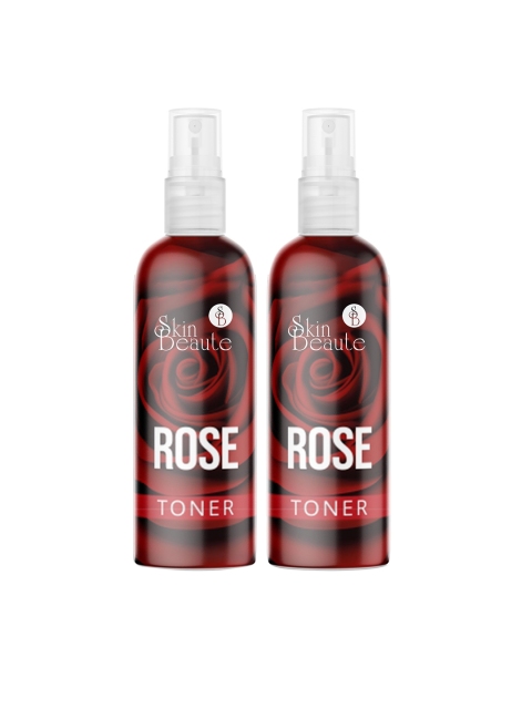 

Skin Beaute Set of 2 Uplifting & Hydrating Cruelty Free Rose Toners - 50 ml each, Red