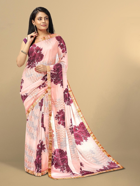 

Kalamandir Women Pink Floral Print Saree