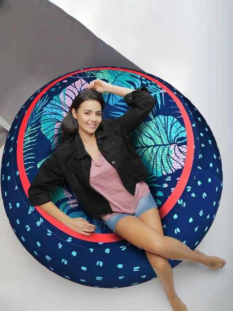

Cortina Navy Blue Stretchable Bean Bag Cover