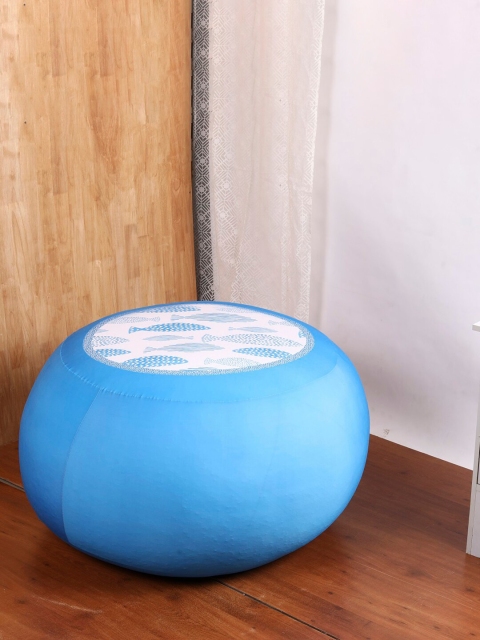 

Cortina Blue Printed Stretchable Spandex Bean Bag - XXL