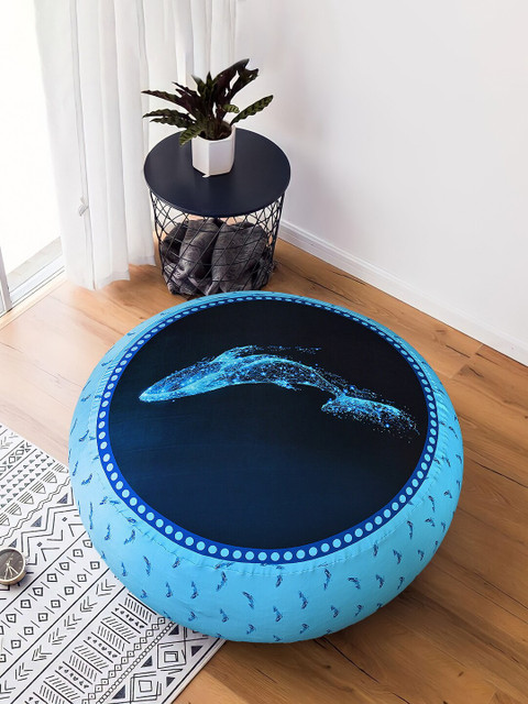 

Cortina Blue Printed XL Bean Bag Cover without Beans