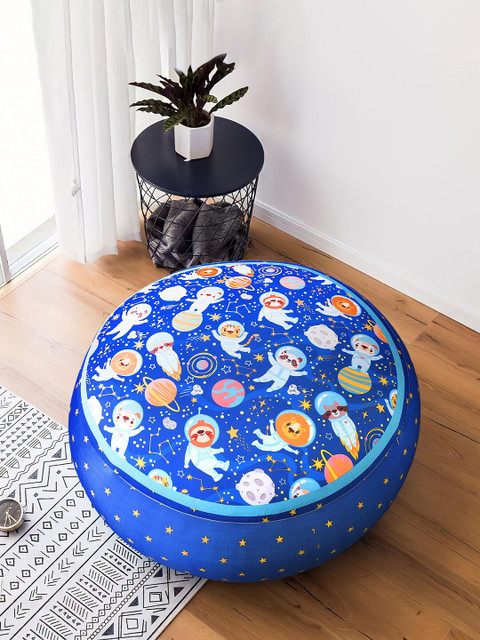 

Cortina Blue Printed Stretchable Bean Bag Cover