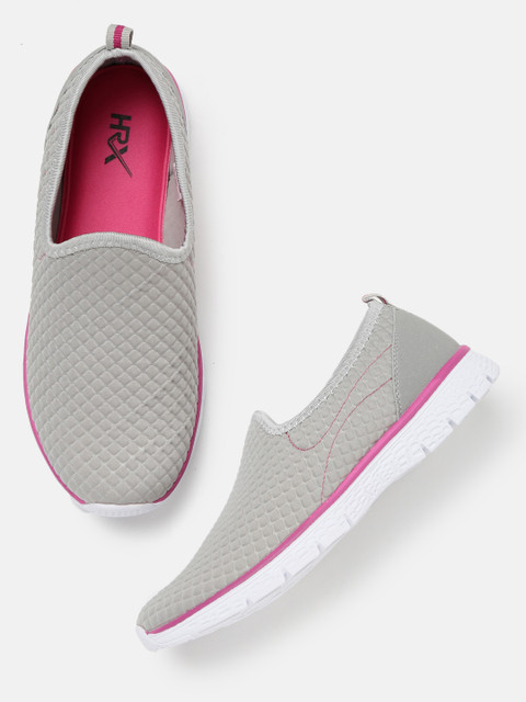 

HRX by Hrithik Roshan Women Fly Grey Quilted Slip-On Sneakers