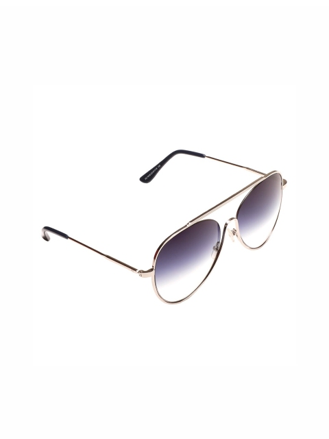 

French Connection Women Blue Lens & Silver-Toned Aviator Sunglasses FC 7416 C3 61 S LC