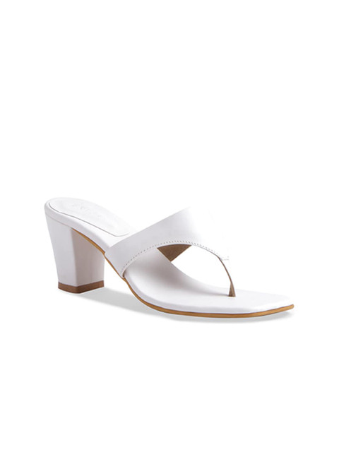 

ERIDANI Women White Block Heels