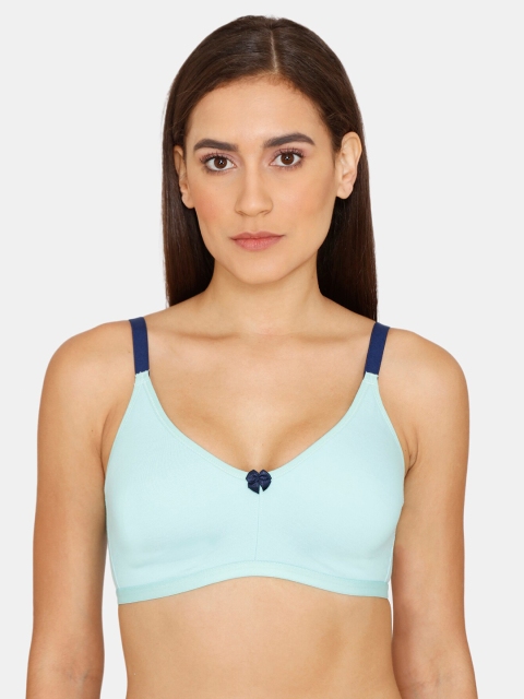 

Zivame Blue & Navy Blue Cotton Underwired Lightly Padded Bra