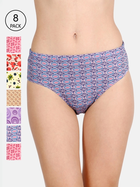 

Lux Cozi Women Pack Of 8 Assorted Cotton Hipster Brief
