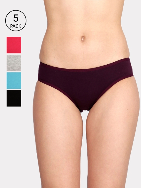 

Lux Cozi Women Pack Of 5 Assorted Pure Cotton Hipster Briefs