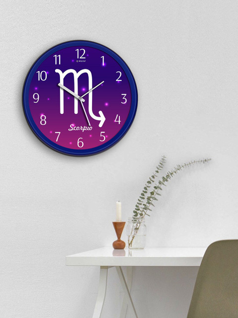 

WENS Blue & Pink Printed Non-Ticking Contemporary Wall Clock
