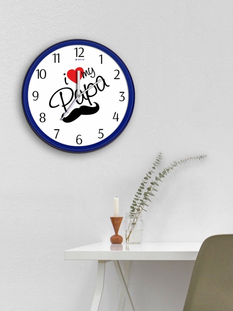 

WENS Blue & White Printed Contemporary Analogue Wall Clock