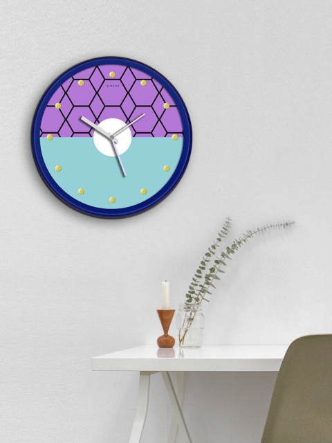 

WENS Blue & Purple Printed Contemporary Wall Clock