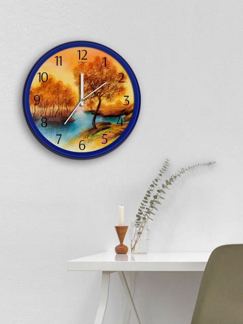 

WENS Blue Printed Contemporary Wall Clock