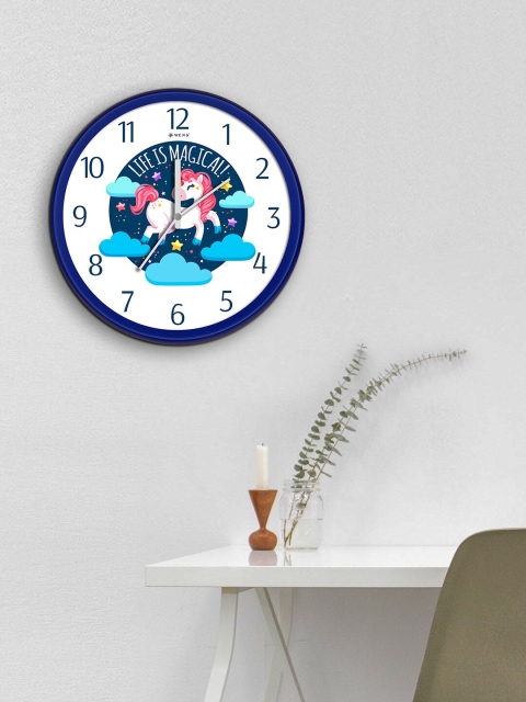 

WENS Blue & White Printed Contemporary Wall Clock