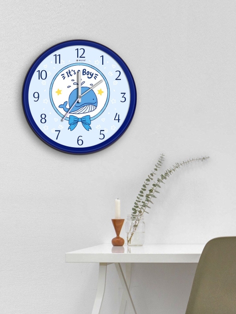 

WENS Blue Printed Contemporary Analogue Wall Clock