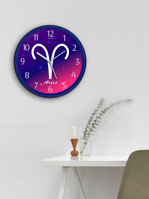 

WENS Blue & Pink Printed Traditional Wall Clock