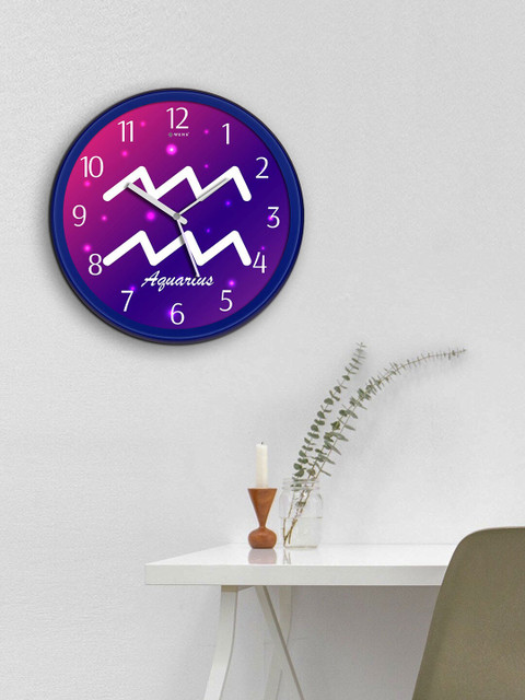

WENS Blue & Pink Printed Contemporary Wall Clock