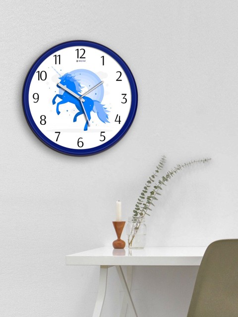 

WENS Blue Printed Traditional Wall Clock