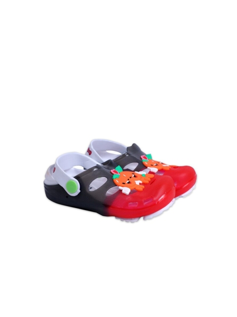 

Buckled Up Boys Black & Red Clogs Sandals