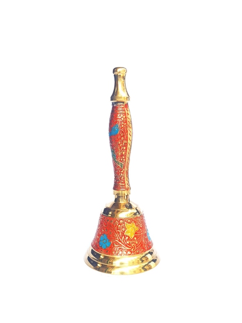 

WENS Red & Gold Embellished Pooja Bell