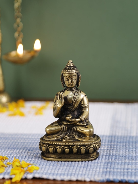 

Imli Street Gold-Toned Textured Buddha Statue Showpiece