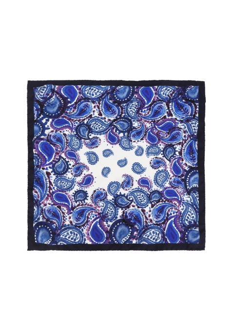 

Eton Men Blue Printed Pocket Square