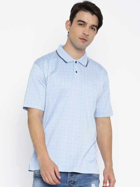 

ColorPlus Men Blue Printed Polo T-shirt