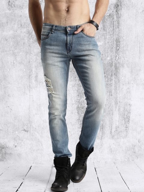

Roadster Men Blue Skinny Fit Mid Rise Mildly Distressed Jeans
