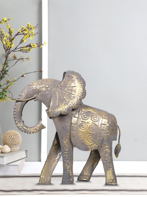 

Aapno Rajasthan Gold-Toned Quaint Adhira Elephant Table Dcor Showpieces