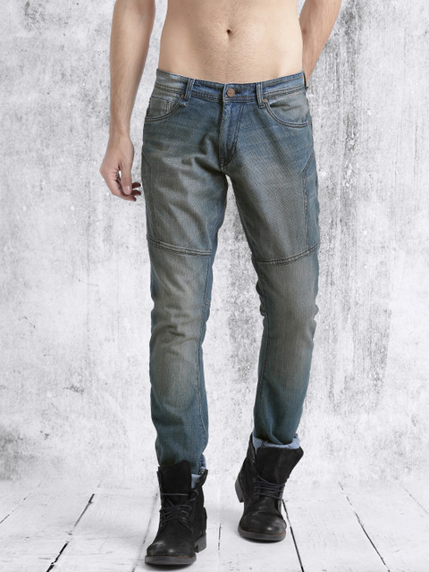 

Roadster Blue Skinny Fit Mid Rise Mildly Distressed Jeans